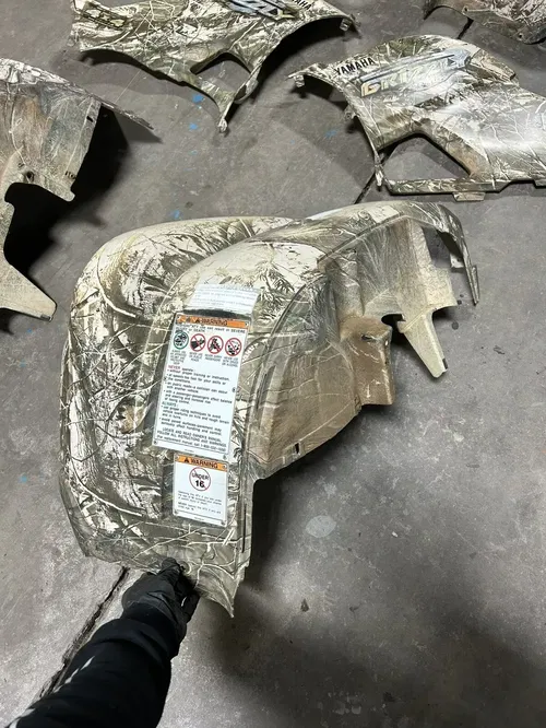 2008 08 Yamaha Grizzly 700 4x4 YFM700 OEM LOT Camo Plastics Fender Cover Fairing