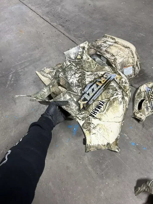 2008 08 Yamaha Grizzly 700 4x4 YFM700 OEM LOT Camo Plastics Fender Cover Fairing