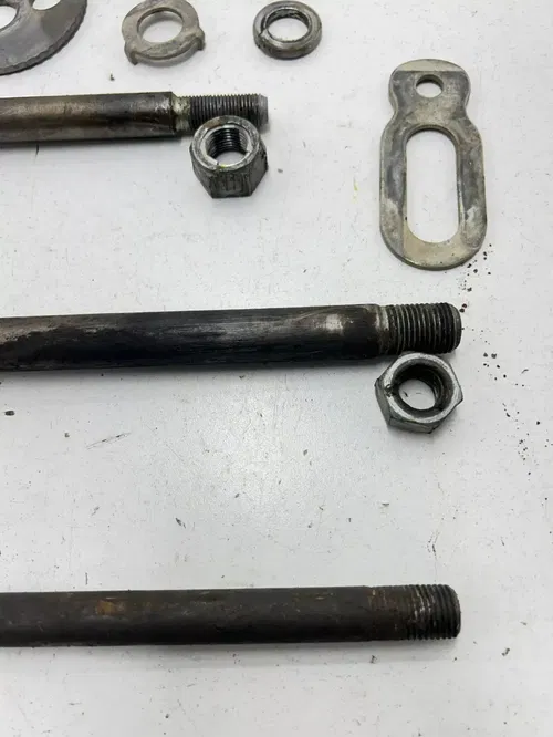 1983 83 Honda XL250R Xl 250 r OEM Front Rear Axle Shaft Swing Arm Bolt Adjust