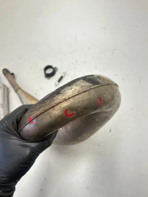 96 1996 Honda CR125R Cr 125 r OEM TIGHT Exhaust Header Muffler Silencer READ DES