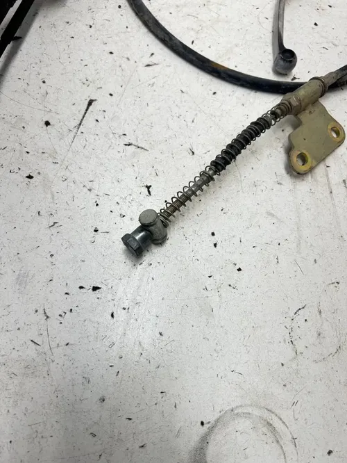 02 2002 Polaris Scrambler 90 2 Stroke OEM Thumb Throttle Perch Cable Brake READ