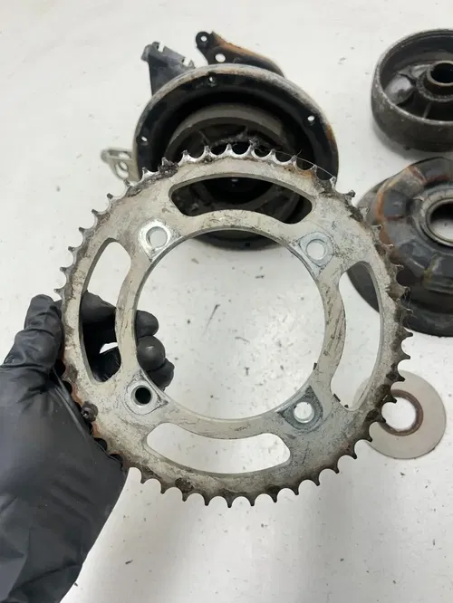 01 2001 Honda Fourtrax TRX90 Trx 90 OEM GOOD Rear Axle Carrier Brake Drum Sprock