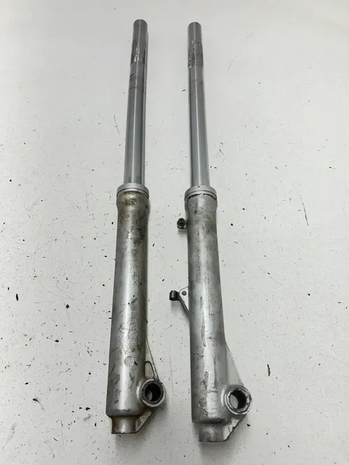 84 1984 Yamaha Tri Moto 225 DX YTM225DXL OEM Front Fork Forks Suspension Shock