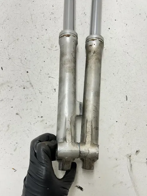 84 1984 Yamaha Tri Moto 225 DX YTM225DXL OEM Front Fork Forks Suspension Shock