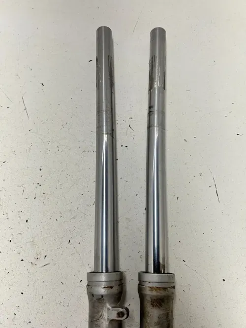 84 1984 Yamaha Tri Moto 225 DX YTM225DXL OEM Front Fork Forks Suspension Shock