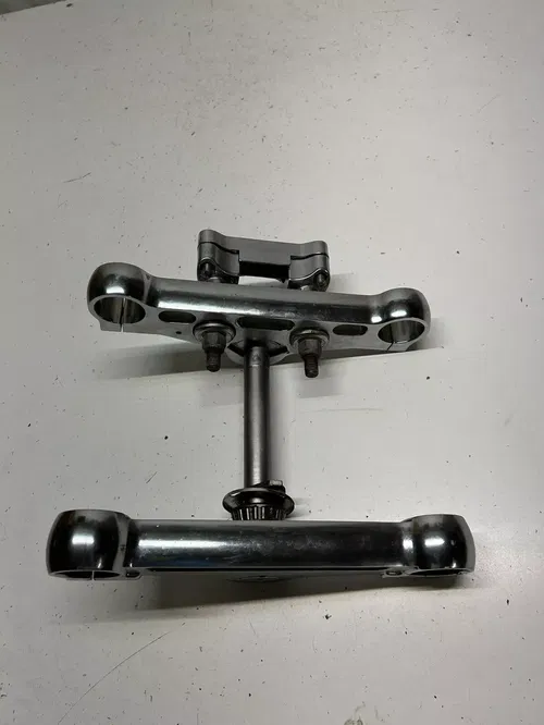 Harley Davidson Motorcycle Triple Clamp Tree Upper Lower Clamps Bar READ DESCR