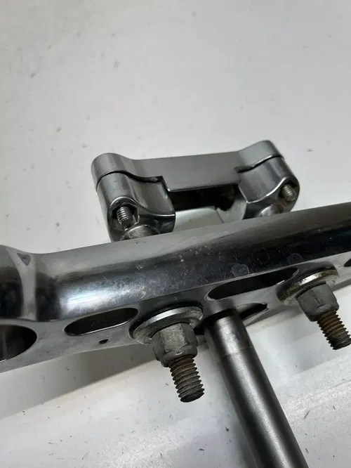 Harley Davidson Motorcycle Triple Clamp Tree Upper Lower Clamps Bar READ DESCR