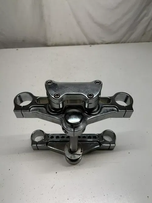 Harley Davidson Motorcycle Triple Clamp Tree Upper Lower Clamps Bar READ DESCR