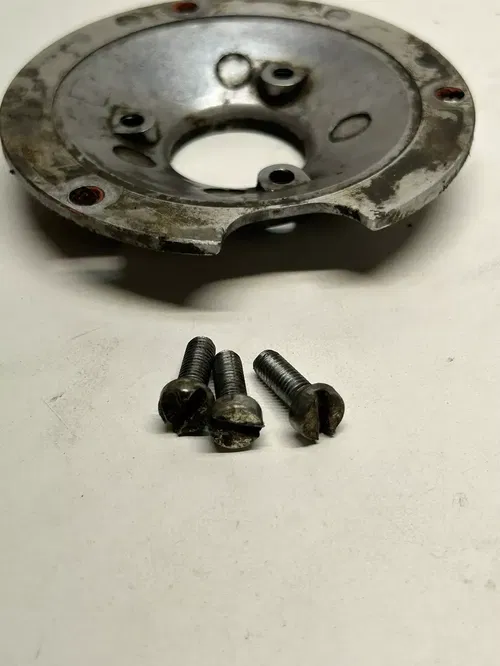 1985 85 HUSQVARNA WR125 wr 125 Stator Ignition Plate Mount Screws Free Ship ￼