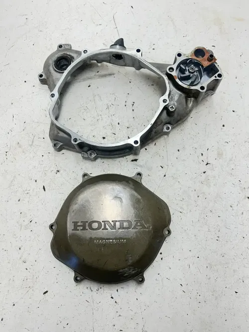 03 2003 Honda CR250R Cr 250 r 2 Stroke OEM Inner Outer Clutch Cover Case Water