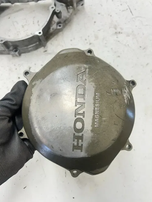 03 2003 Honda CR250R Cr 250 r 2 Stroke OEM Inner Outer Clutch Cover Case Water