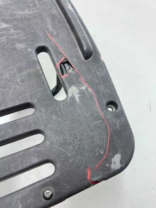 03 2003 Polaris Sportsman 90 2 Stroke 2x4 OEM Rear Back Rack Storage Carry DAMAG