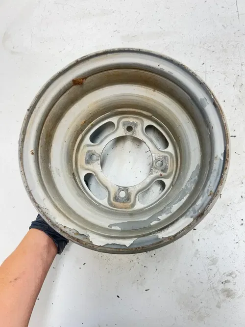 02 2002 Kawasaki Bayou 220 KLF220 2x4 OEM STRAIGHT Front Wheel Rim 9 X 6