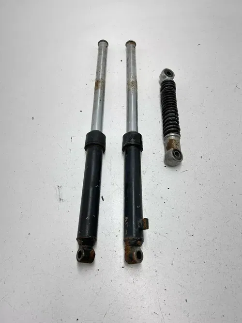 1980 Suzuki JR50 Jr 50 2 Stroke OEM Front Forks Fork Suspension Tube Shock READ