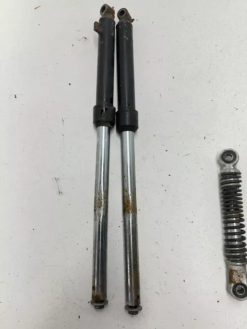 1980 Suzuki JR50 Jr 50 2 Stroke OEM Front Forks Fork Suspension Tube Shock READ