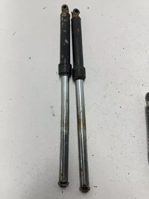 1980 Suzuki JR50 Jr 50 2 Stroke OEM Front Forks Fork Suspension Tube Shock READ