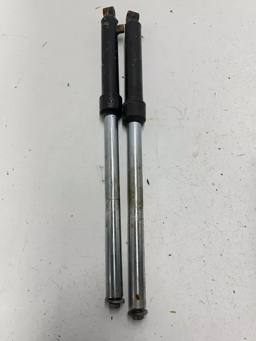 1980 Suzuki JR50 Jr 50 2 Stroke OEM Front Forks Fork Suspension Tube Shock READ