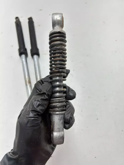 1980 Suzuki JR50 Jr 50 2 Stroke OEM Front Forks Fork Suspension Tube Shock READ