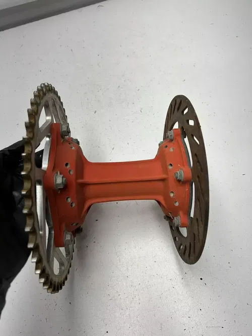91 1991 KTM 300 SX MXC DXC OEM LOT Rear Back Wheel Hub Disk Brake Rotor Sprock