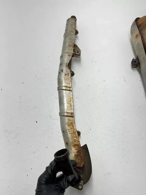 04 2004 Suzuki Eiger 400 LTF 4x4 OEM GOOD! Exhaust Header Pipe Silencer Muffler