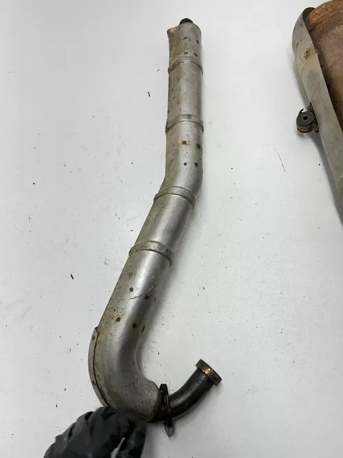 04 2004 Suzuki Eiger 400 LTF 4x4 OEM GOOD! Exhaust Header Pipe Silencer Muffler
