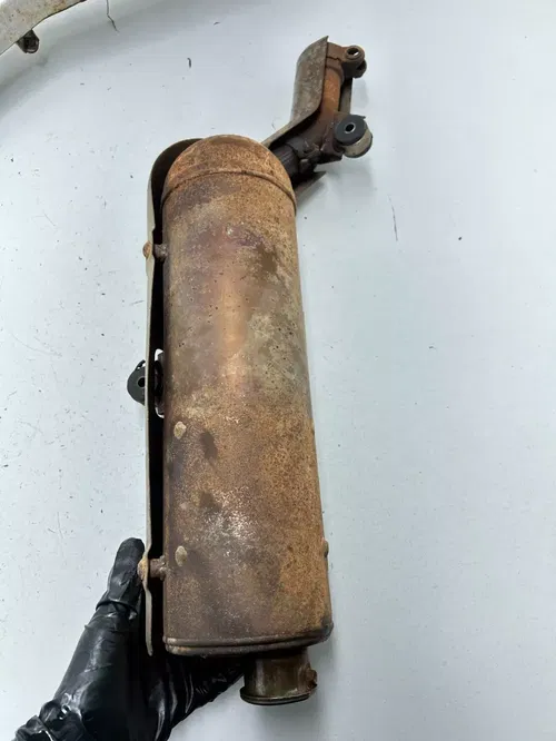 04 2004 Suzuki Eiger 400 LTF 4x4 OEM GOOD! Exhaust Header Pipe Silencer Muffler