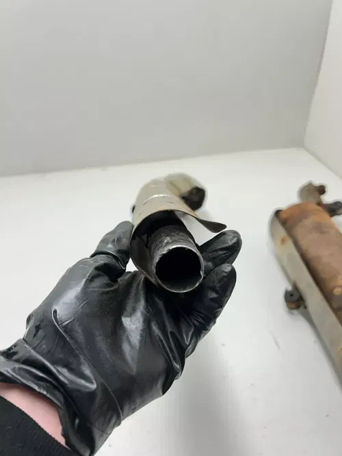 04 2004 Suzuki Eiger 400 LTF 4x4 OEM GOOD! Exhaust Header Pipe Silencer Muffler
