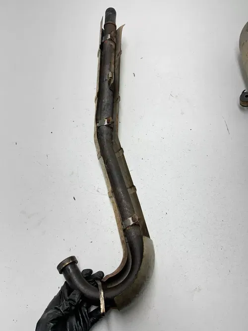 04 2004 Suzuki Eiger 400 LTF 4x4 OEM GOOD! Exhaust Header Pipe Silencer Muffler