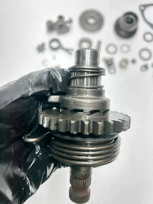 1977 77 Yamaha IT250 it 250 D OEM Trans Transmission Gear Shaft Fork Drum Fork