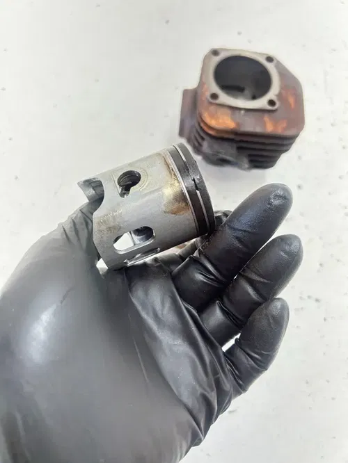05 2005 Polaris Predator 90 2 Stroke OEM LOT Cylinder Jug Piston Head Dome Top