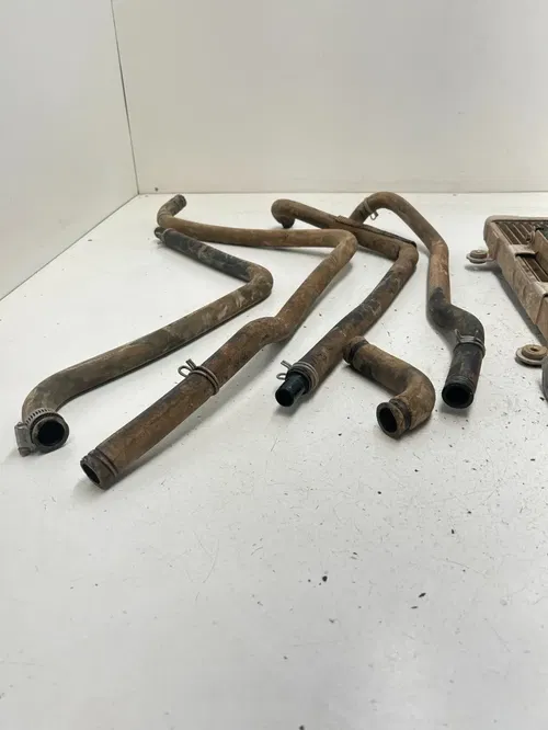 02 2002 Polaris Ranger 500 4x4 OEM GOOD Radiator Rad Fan Assembly Hoses Tank