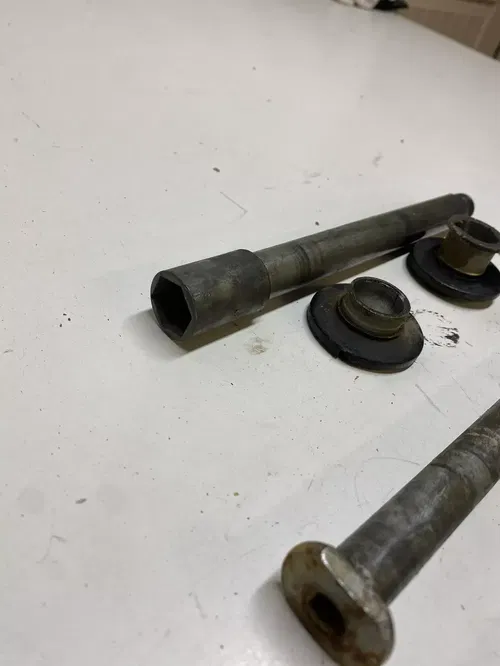 2005 05 Suzuki RMZ250 rmz 250 OEM Front Rear Back Axle Spacer Swing Arm Bolt