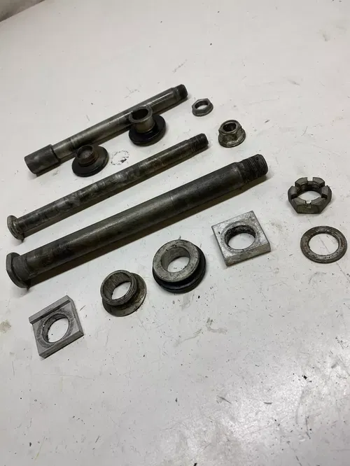 2005 05 Suzuki RMZ250 rmz 250 OEM Front Rear Back Axle Spacer Swing Arm Bolt