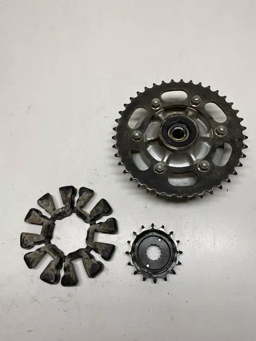 2001 01 KAWASAKI NINJA EX 500 R MINT 995 MILES SPROCKET HUB BUMPERS RUBBER GOOD!