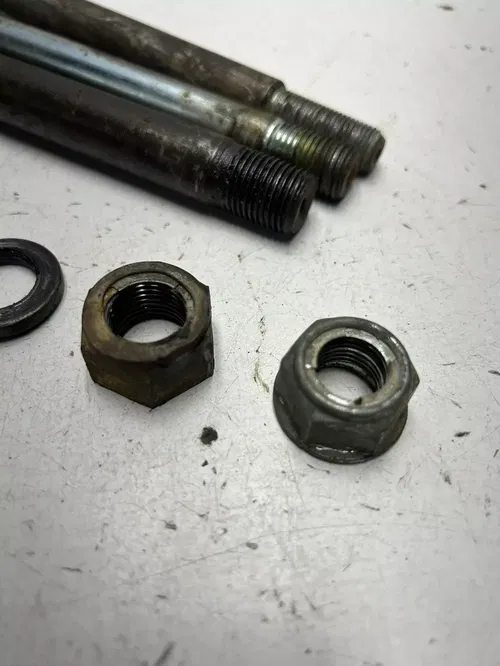 85 1985 Honda XR350R xr 350 r OEM LOT Front Rear Back Axle Shaft Swing Arm Bolt