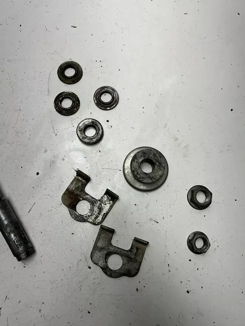 1984 84 Kawasaki KX500 Kx 500 OEM LOT Front Rear Axle Shaft Spacer Swing Arm Nut
