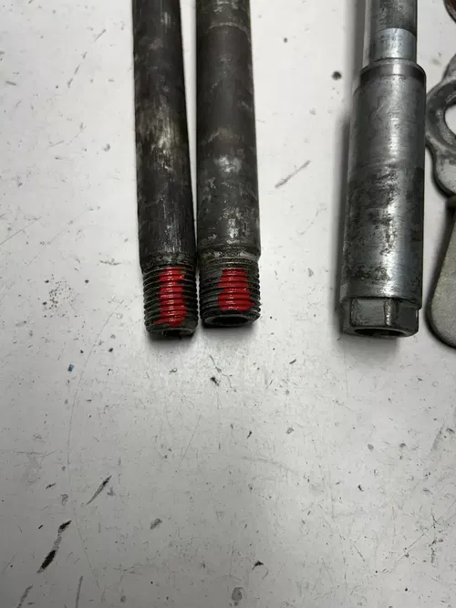 1984 84 Kawasaki KX500 Kx 500 OEM LOT Front Rear Axle Shaft Spacer Swing Arm Nut
