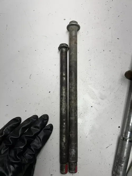 1984 84 Kawasaki KX500 Kx 500 OEM LOT Front Rear Axle Shaft Spacer Swing Arm Nut