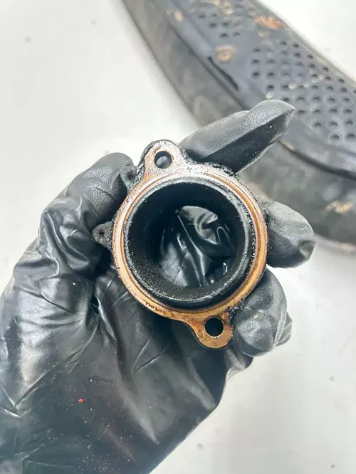 1977 77 Honda MR175 Mr 175 OEM Exhaust Header Pipe Manifold Flange Adapter