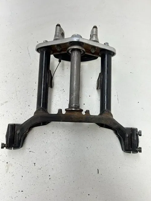 83 1983 Yamaha Tri Moto 175 YT175K OEM GOOD! Triple Clamps Tree Steering Post