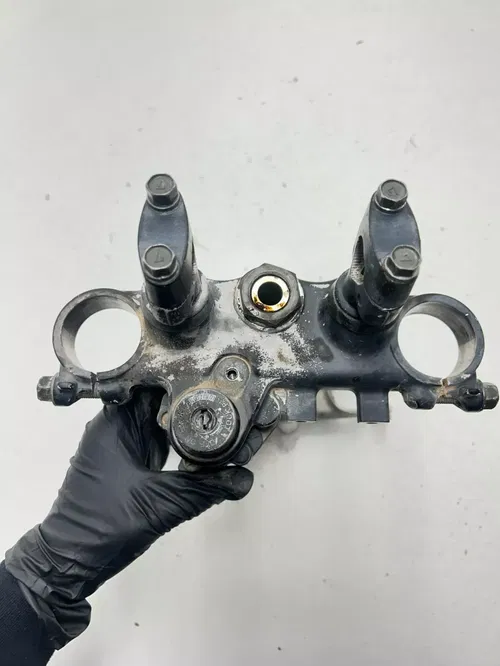 97 1997 Suzuki DR650SE Dr 650 OEM Triple Clamps Clamp Upper Lower Tree Stem READ