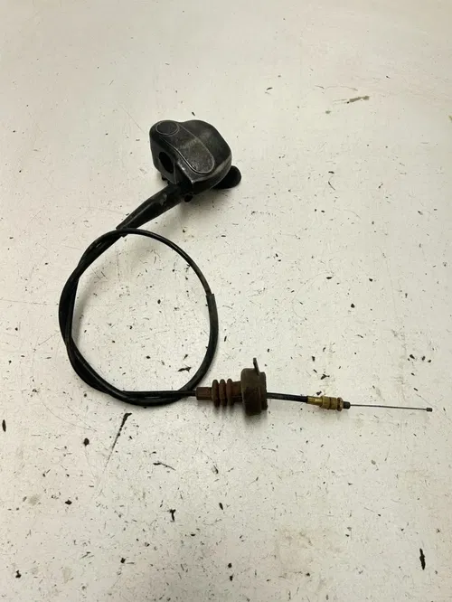 02 2002 Kawasaki Bayou 220 KLF220 2x4 OEM GOOD! Thumb Throttle Cable Mount Perch