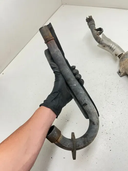 86 1986 Honda Fourtrax Trx 250 2x4 OEM TIGHT Exhaust Muffler Head Pipe Silencer