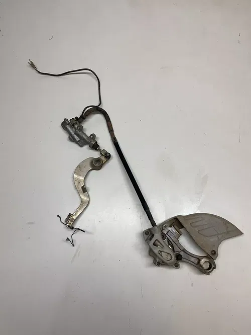 2003 03 YAMAHA WR 450F REAR BRAKE MASTER CYLINDER LEVER LINE CALIPER WORKING