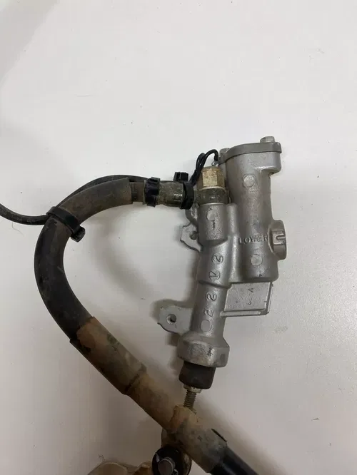 2003 03 YAMAHA WR 450F REAR BRAKE MASTER CYLINDER LEVER LINE CALIPER WORKING