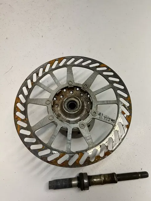 1991 91 Yamaha YZ250 Yz 250 LOT Front Wheel Hub Disc Brake Axle Free Shipping