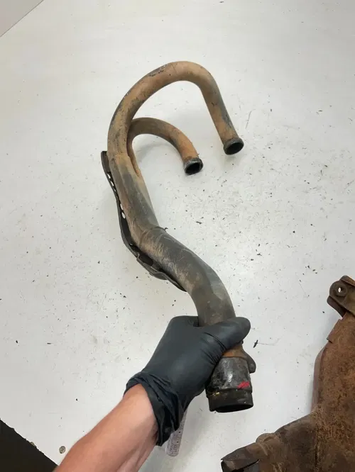 81 1981 Honda XL500S Xl 500 s OEM Exhaust Header Pipe Silencer Heat Shield READ