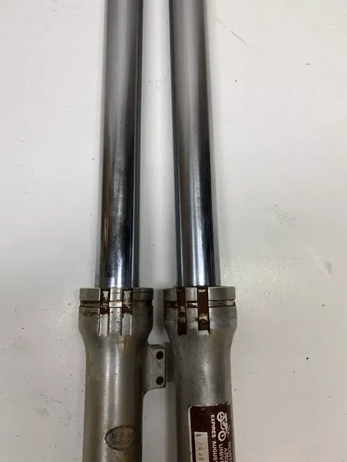1981 81 Honda XR500R xr500 CLAPPED BLOWN Front Forks Fork Tube READ DESCRIPTION