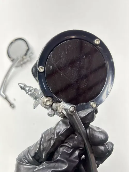 1977 Harley Iron Head Sportster XLH 1000 Skull Rear View Mirror Round Mirrors LR