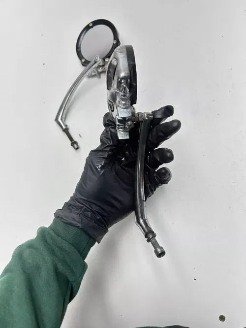 1977 Harley Iron Head Sportster XLH 1000 Skull Rear View Mirror Round Mirrors LR
